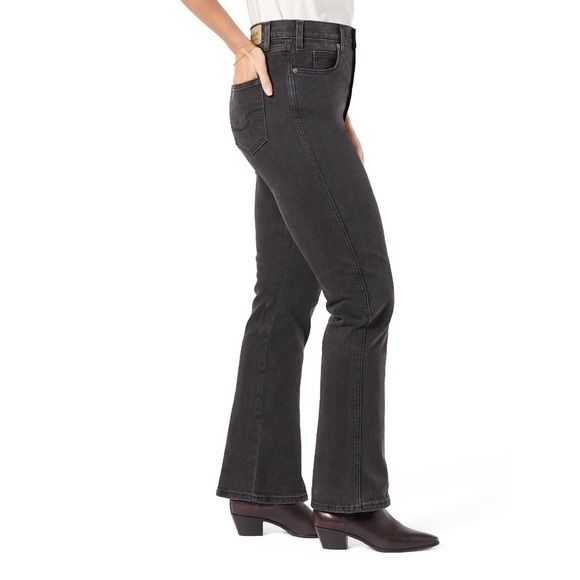 Signature by Levi Strauss & Co. Women's Heritage High Rise Kick Boot Denim Jeans - Picture 2 of 6